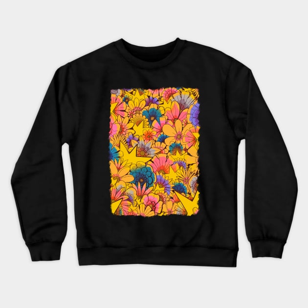 Stars and flowers Crewneck Sweatshirt by Swadeillustrations